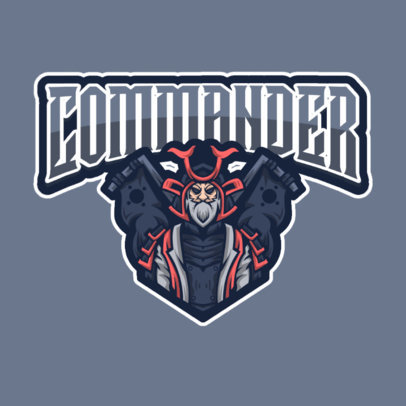 Logo Maker for a Gaming Squad Featuring an Ancient Samurai Graphic