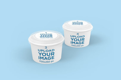 Mockup of Two Food Delivery Cups 