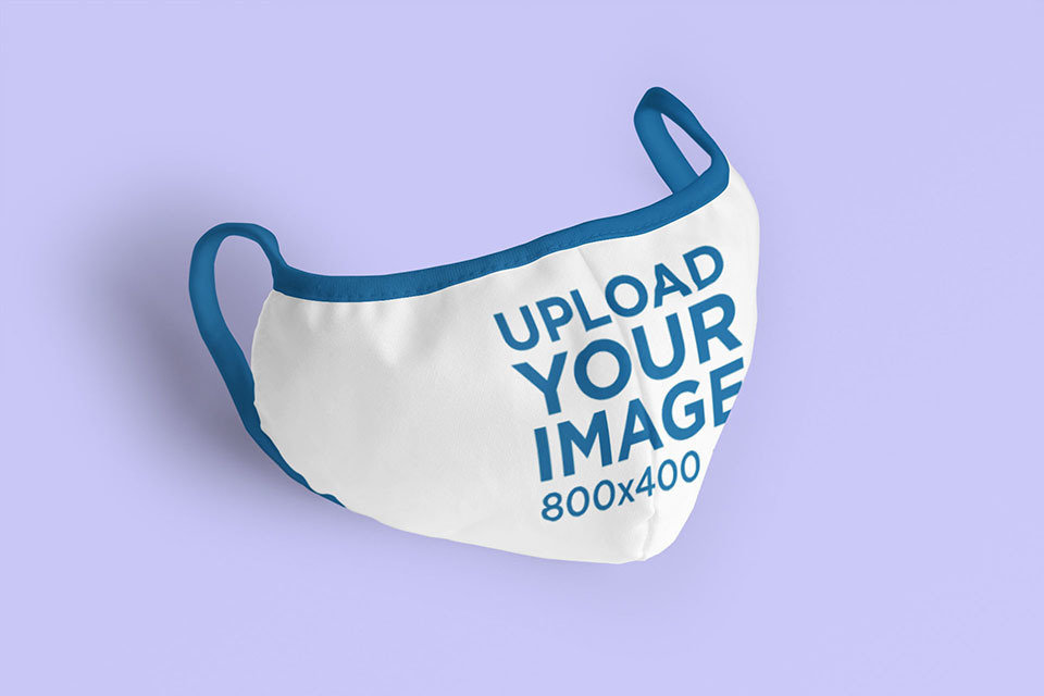 Minimal Mockup of a Ghosted Face Mask Against a Colored Backdrop
