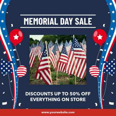 Instagram Post Maker for a Memorial Day Remembrance