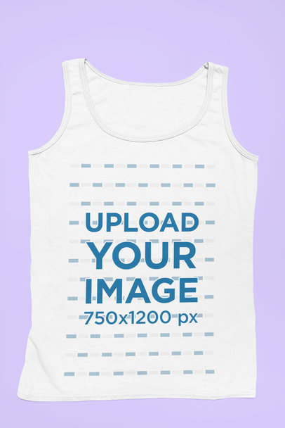 Mockup of a Tank Top Laid Flat on a Plain Surface