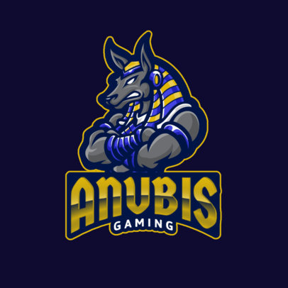Team Logo Creator for Gamers Featuring an Egyptian God 