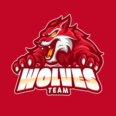 Gaming Logo Creator Featuring an Aggressive-Looking Wolf Graphic