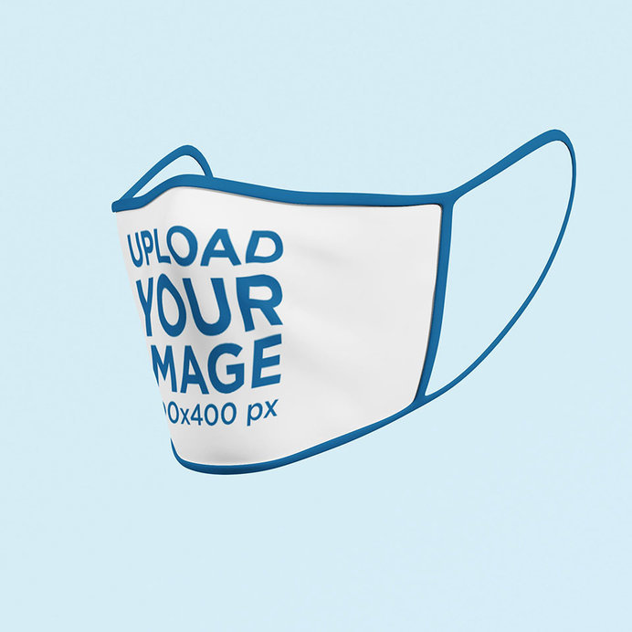 Mockup of a Ghosted Face Mask
