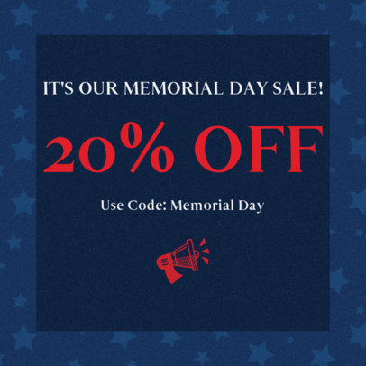 Facebook Post Design Maker for a Memorial Day Special Offer