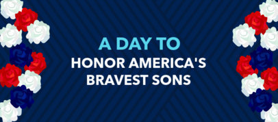 Facebook Cover Creator for Memorial Day Featuring Flower Graphics