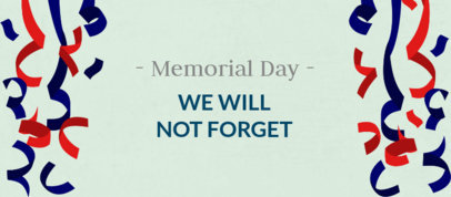 Memorial Day-Themed Facebook Cover Maker with Paper Coil Graphics 2487h