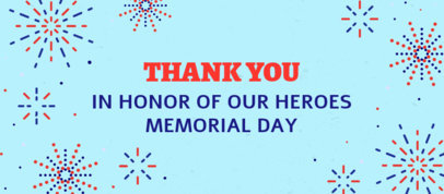 Facebook Cover Generator Featuring Fireworks Clipart for Memorial Day 2487i
