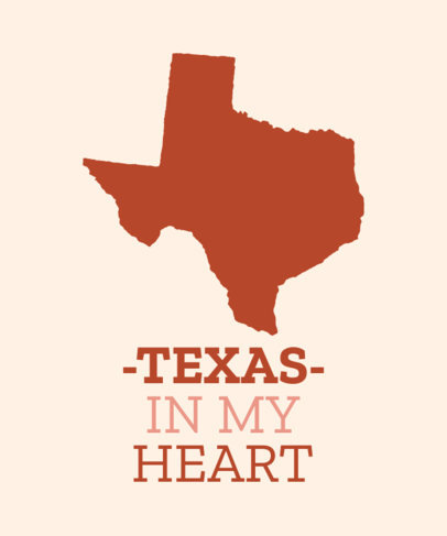 T-Shirt Design Template Featuring Shapes of American States 1220-el1