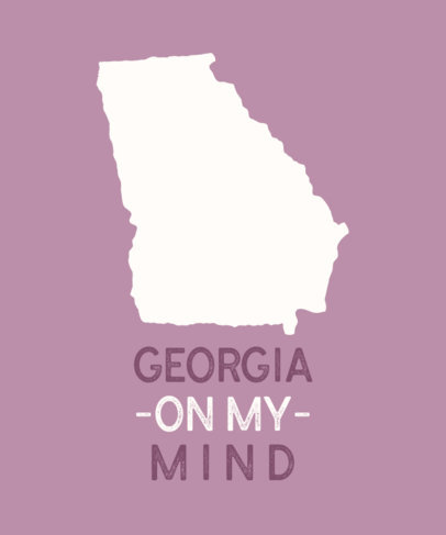 Patriotic T-Shirt Design Generator with The State of Georgia Graphic 1220d-el1