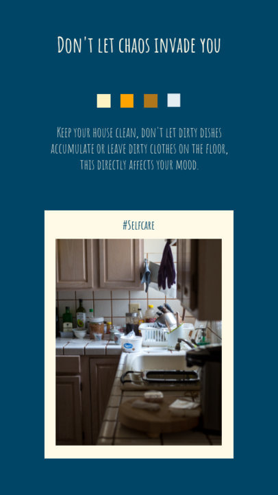 Instagram Story Maker Featuring a Self-care House Routine