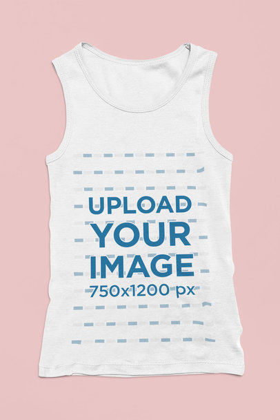 Minimalistic Mockup of a Kids' Tank Top Laid Flat