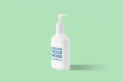 Mockup of a Customizable Hand Sanitizer Bottle