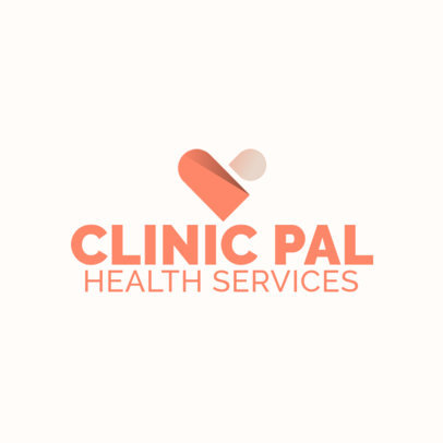 Medical Logo Maker with a Heart-Shaped Pill Icon