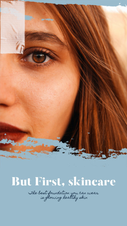 Instagram Story Template with Tips for a Healthy Skin