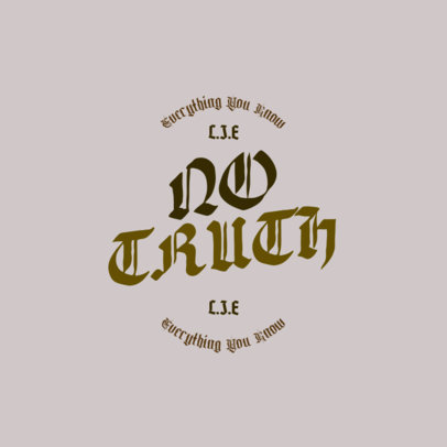 Clothing Brand Logo Template with a Gothic-Style Typography 