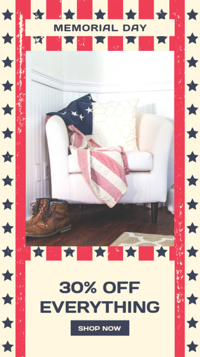 Instagram Story Generator for a Memorial Day Special Sale 