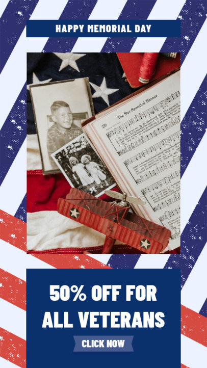 Instagram Story Template for a Memorial Day Offer