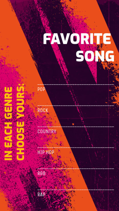 Instagram Story Generator for Music Enthusiasts With a Bold Background 2489m