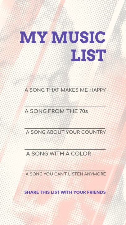 Instagram Story Generator Featuring a Favorite-Songs Quiz 2489f