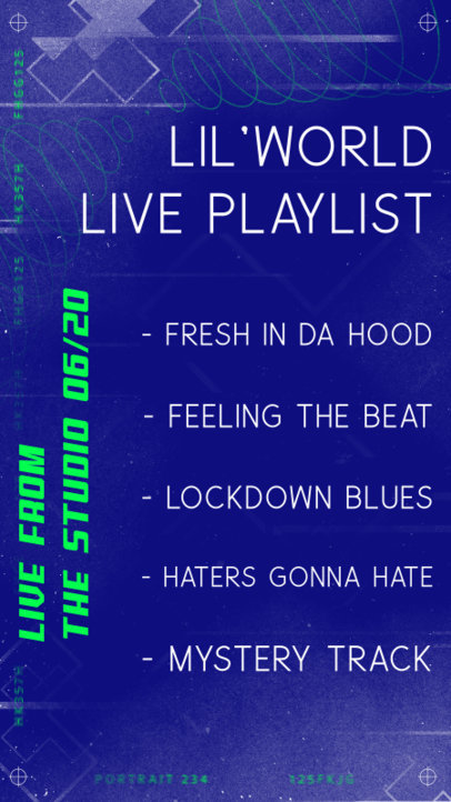 Instagram Story Creator for an Artist's Live Setlist 2489c