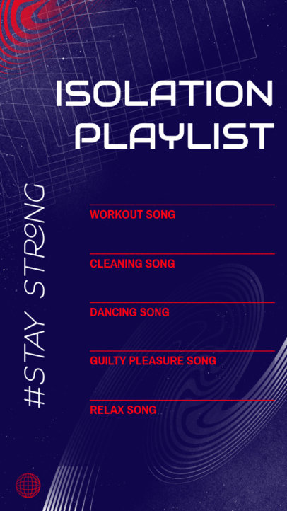 Instagram Story Template for an Isolation Playlist 2489d