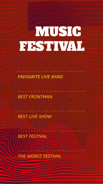 Instagram Story Template with a Music Festival Mini-Test 2489i
