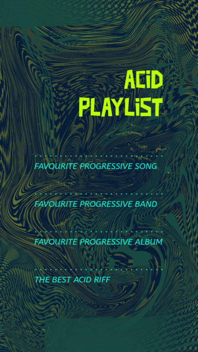 Instagram Story Maker for a Music-Themed Challenge With a Liquid Background 2489j