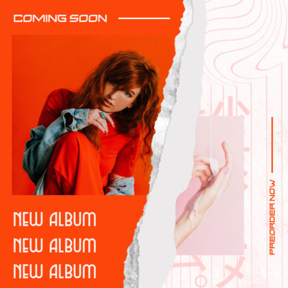 Instagram Post Template for a New Album Announcement Post