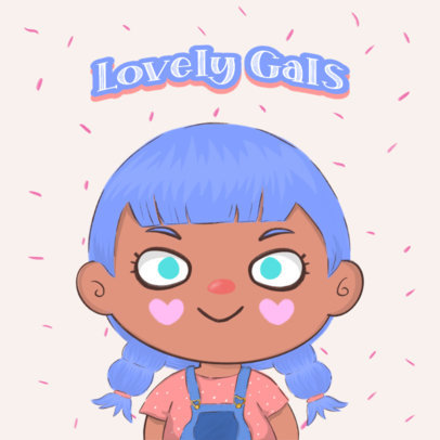 Gaming Logo Maker with a Girly Avatar 3210b