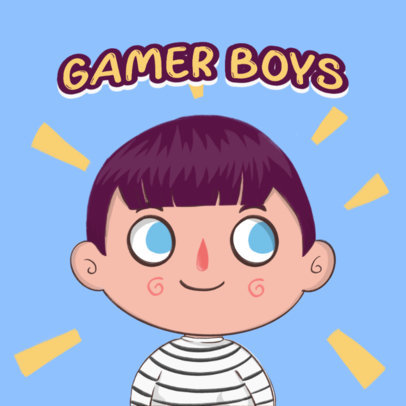 Logo Template with Animal Crossing-Inspired Gamer Avatar 3210d