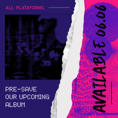 Instagram Post Template for an Upcoming Music Album Pre-Save Promo