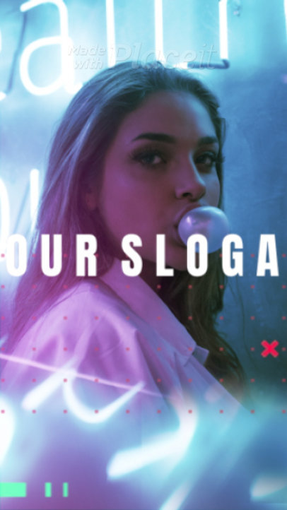 Modern Instagram Story Video Creator with Flashing Text 1654-el1