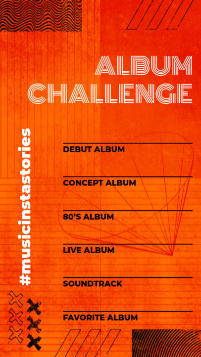 Instagram Story Template Featuring a Music-Themed Quiz 