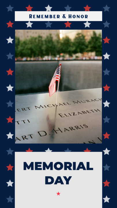 Memorial Day Instagram Story Design Generator With a Starry Background 2483h