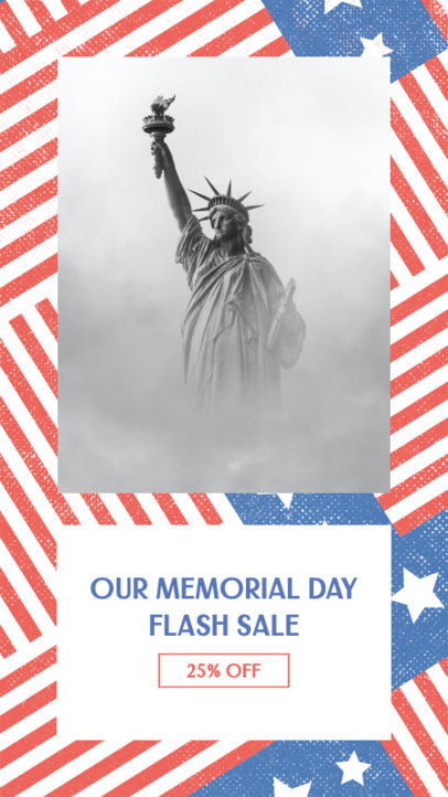 Instagram Story Creator for a Flash Sale on Memorial Day 2483j