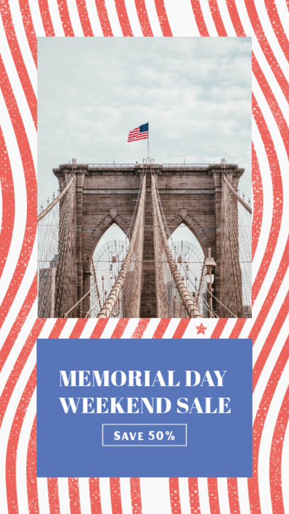 Memorial Day-Themed Instagram Story Design Maker for a Weekend Sale 