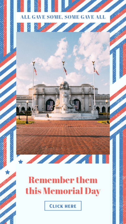 Instagram Story Design Maker with The American Flag Colors 2483i