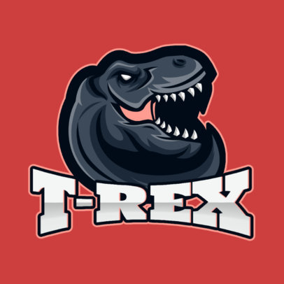 Gaming Logo Creator Featuring an Angry T-Rex Graphic