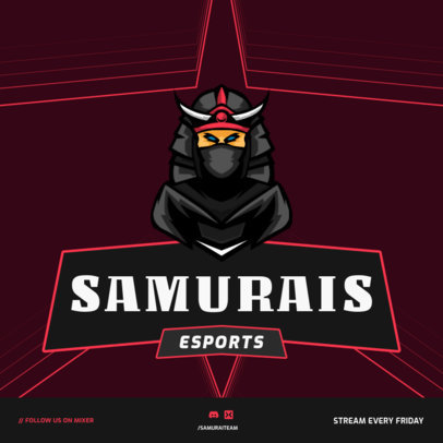 Gaming-Themed Instagram Post Creator with a Samurai Graphic