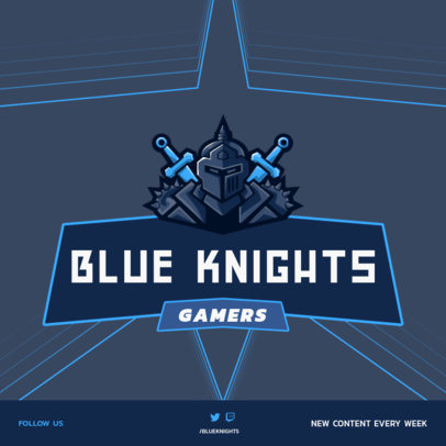 Instagram Post Maker with an Armored Knight Character 1114b-el1