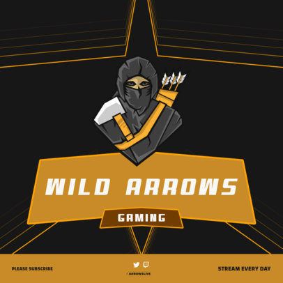 Instagram Post Creator with a Gaming Ninja with Arrows 1114c-el1