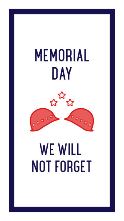 Instagram Story Creator for Memorial Day with Soldier's Helmets 2787c