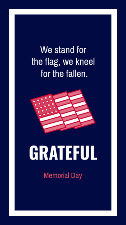 Instagram Story Creator with a Memorial Day-Related Quote 2787e