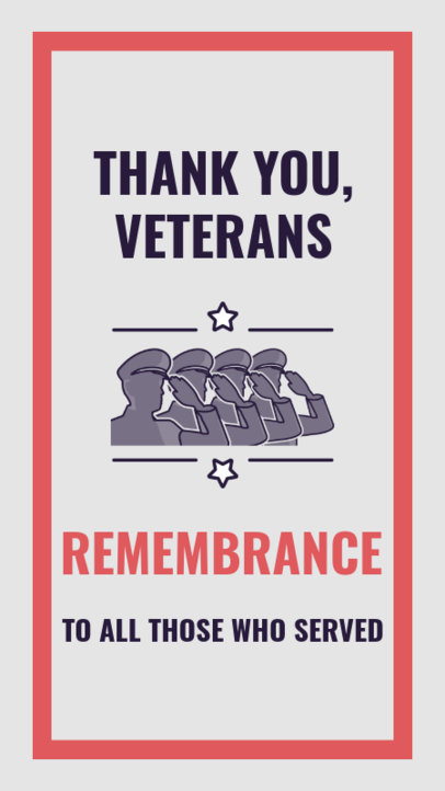 Holiday-Themed Instagram Story Creator Thanking Veterans