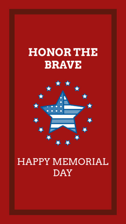 Instagram Story Maker for Memorial Day with an American Star Graphic 2787b