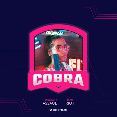 Instagram Post Generator for an eSports Team Player
