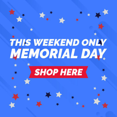 Banner Template for a Special Offer Announcement on Memorial Day 2488d