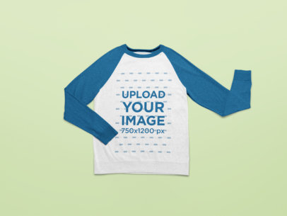Flat Lay Mockup of a Raglan Crewneck Sweatshirt 25317