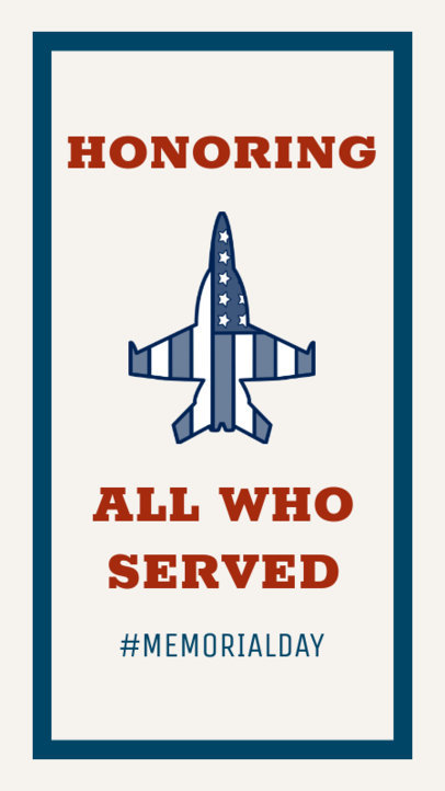 Memorial Day-Themed Instagram Story Template to Praise Military People 2787h